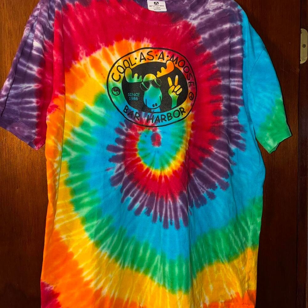 Art Forms Cool As A Moose Tie Dye Tee